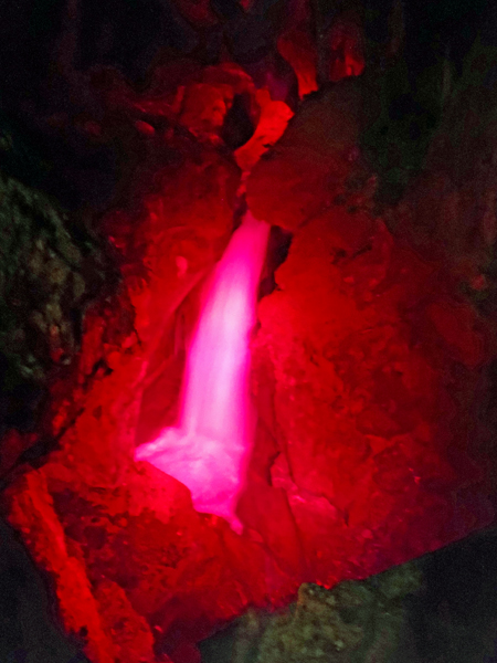 Ladder Creek Falls at night